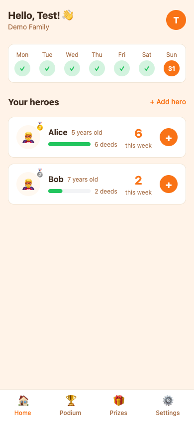 Add a child hero