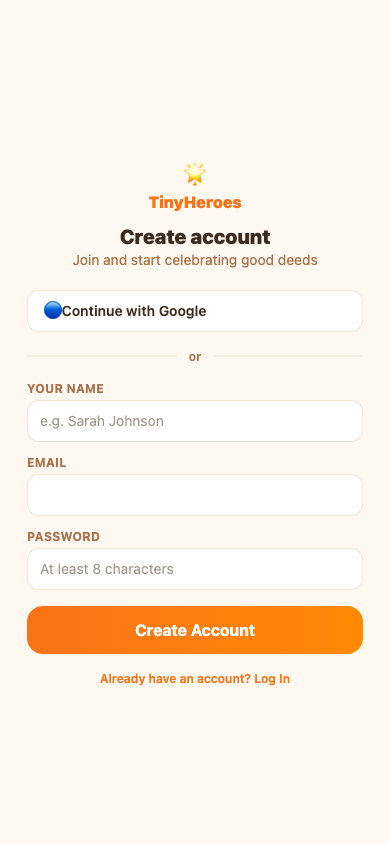 Create your account